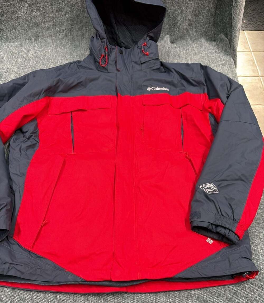 Columbia Interchange 3-in-1 Jacket Red Gray Omni-Tech XL